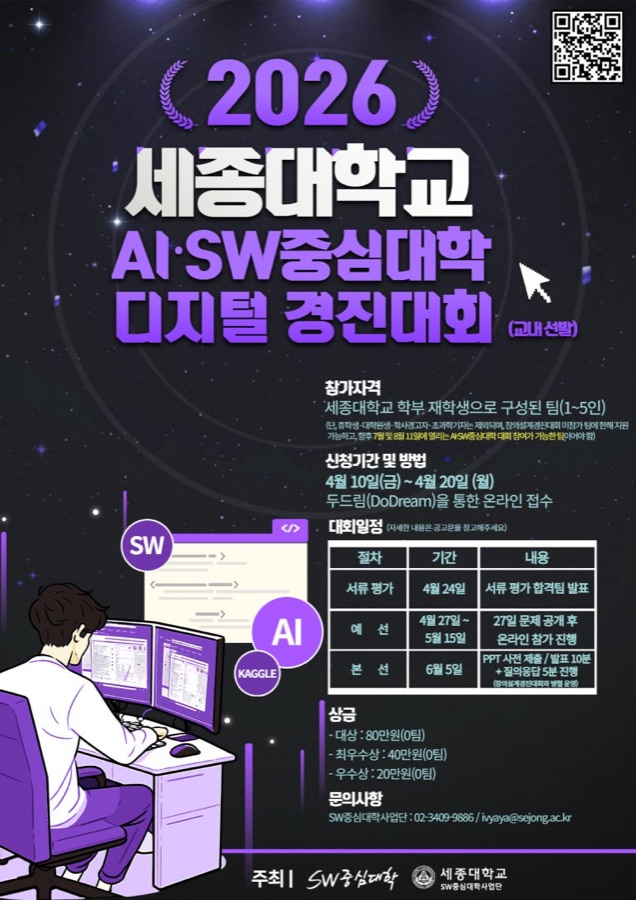 2026 AI·SW Digital Competition poster